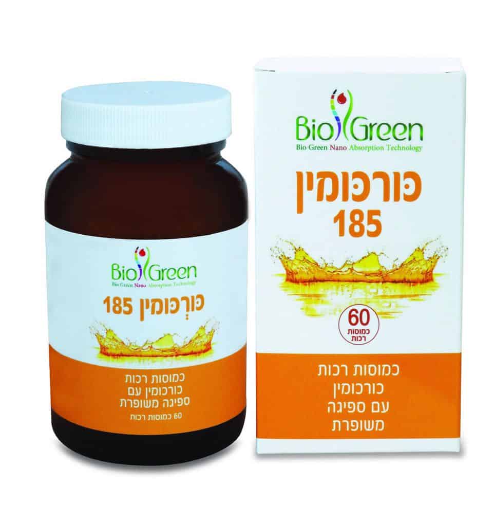 כורכומין 185 -ביו גרין 60 כמוסות רכות